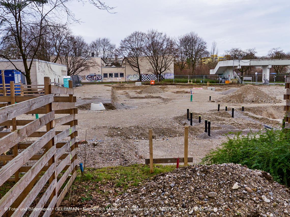 24.12.2022 - Baustelle an der Quiddestraße Haus für Kinder in Neuperlach